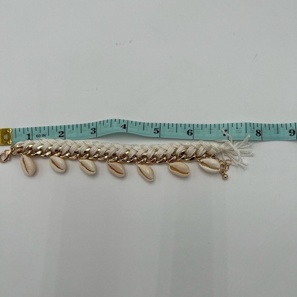 NEW! Shell Bracelets Gold Braided Roop Bracelets Beaded Bracelets Chain - Picture 6 of 7